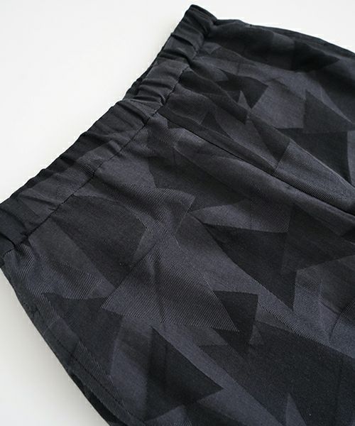 VUヴウgeometric easy tapered pants [BLACK×STEEL] vu-pnt-008