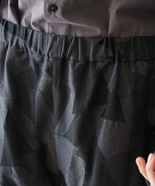 VUヴウgeometric easy tapered pants [BLACK×STEEL] vu-pnt-008