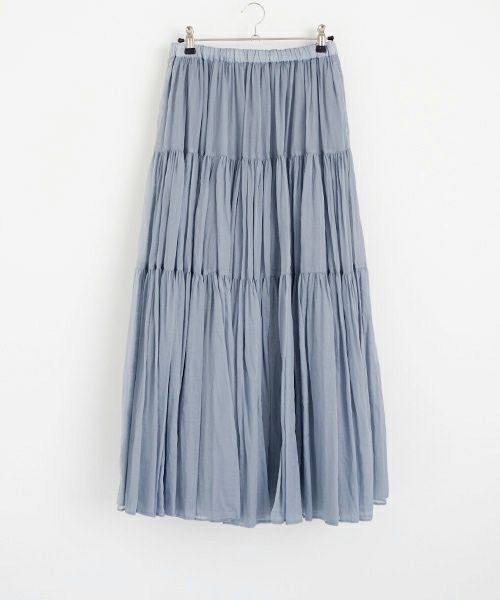 suzuki takayuki スズキタカユキtiered skirt [S251-14/moonlight]ロングスカート