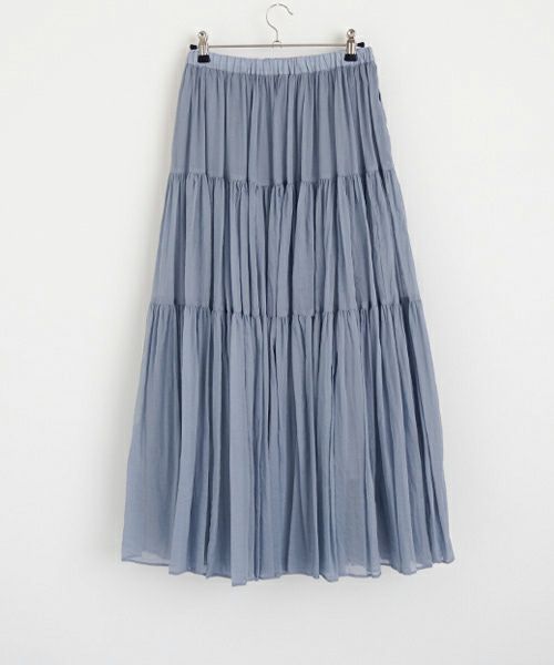 suzuki takayuki スズキタカユキtiered skirt [S251-14/moonlight]ロングスカート