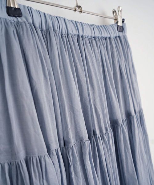 suzuki takayuki スズキタカユキtiered skirt [S251-14/moonlight]ロングスカート