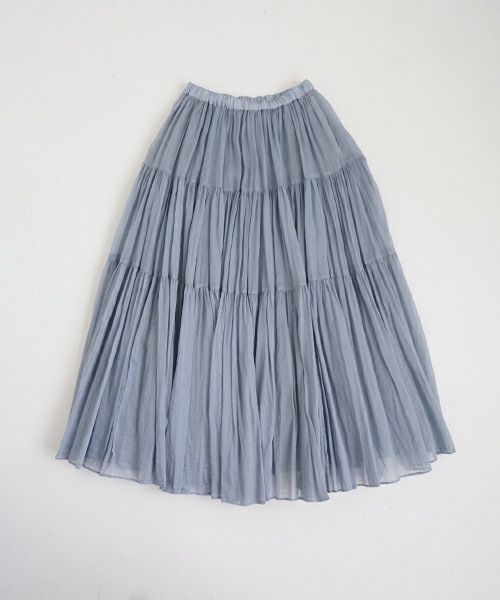 suzuki takayuki スズキタカユキtiered skirt [S251-14/moonlight]ロングスカート