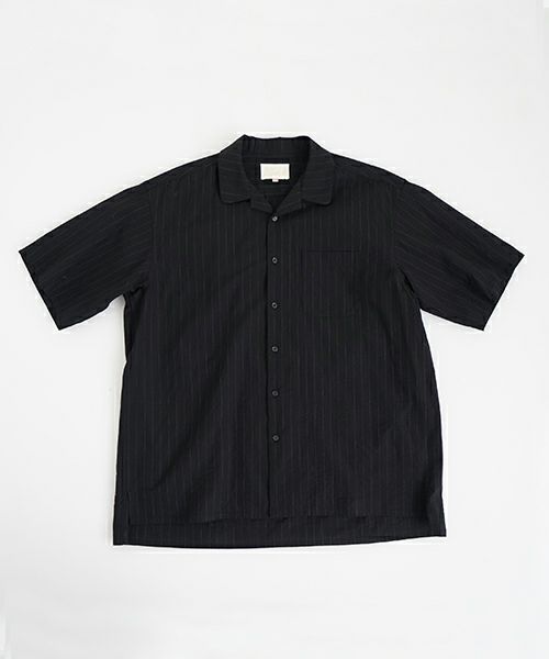 YOKO SAKAMOTOヨーコサカモトOPEN COLLAR SHIRT [BLACK/YS - 25SS - 73] オープンカラーシャツ 