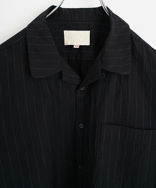 YOKO SAKAMOTOヨーコサカモトOPEN COLLAR SHIRT [BLACK/YS - 25SS - 73] オープンカラーシャツ 