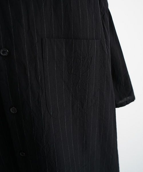 YOKO SAKAMOTOヨーコサカモトOPEN COLLAR SHIRT [BLACK/YS - 25SS - 73] オープンカラーシャツ 
