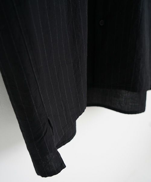 YOKO SAKAMOTOヨーコサカモトOPEN COLLAR SHIRT [BLACK/YS - 25SS - 73] オープンカラーシャツ 