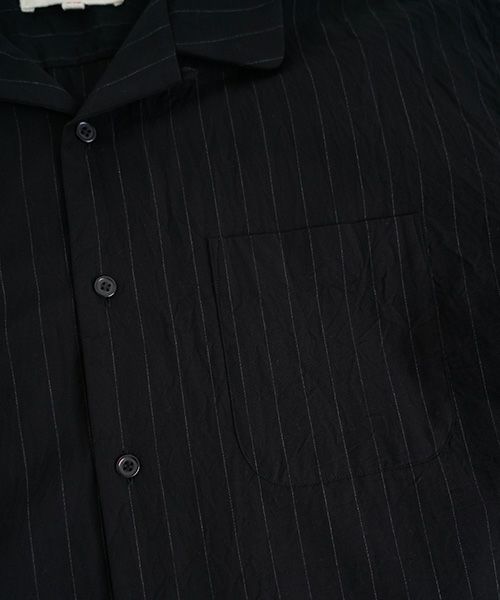 YOKO SAKAMOTOヨーコサカモトOPEN COLLAR SHIRT [BLACK/YS - 25SS - 73] オープンカラーシャツ 