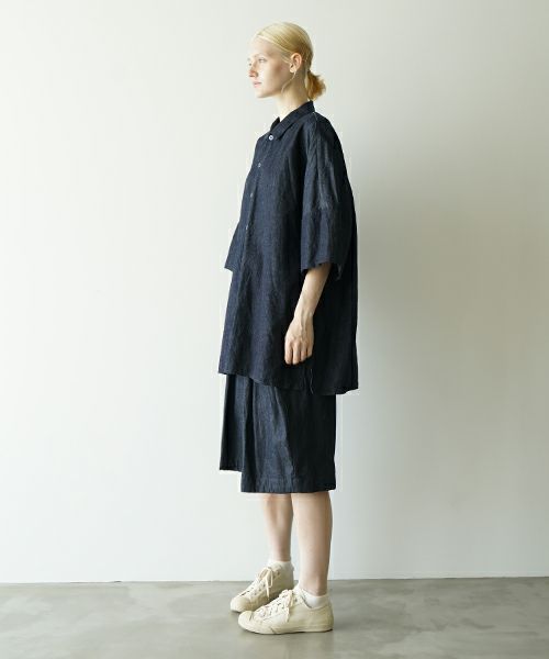 VU ヴウdenim dolman shirt [DEEP BLUE］デニムドルマンシャツ vu-sht-006