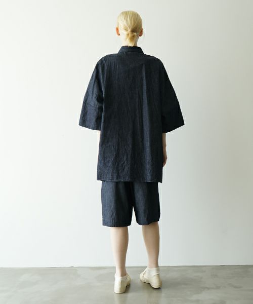 VU ヴウdenim dolman shirt [DEEP BLUE］デニムドルマンシャツ vu-sht-006