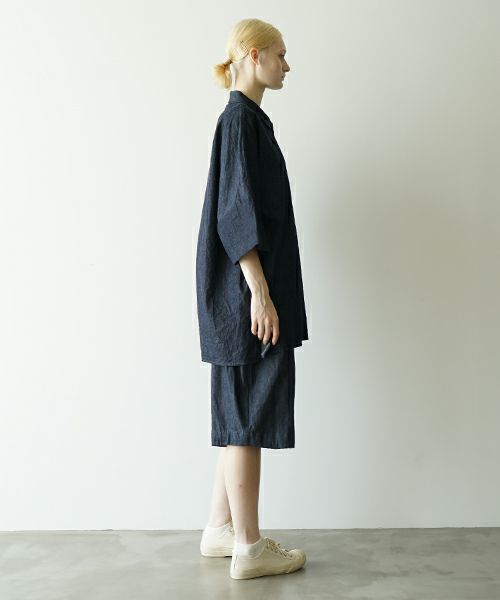 VU ヴウdenim dolman shirt [DEEP BLUE］デニムドルマンシャツ vu-sht-006