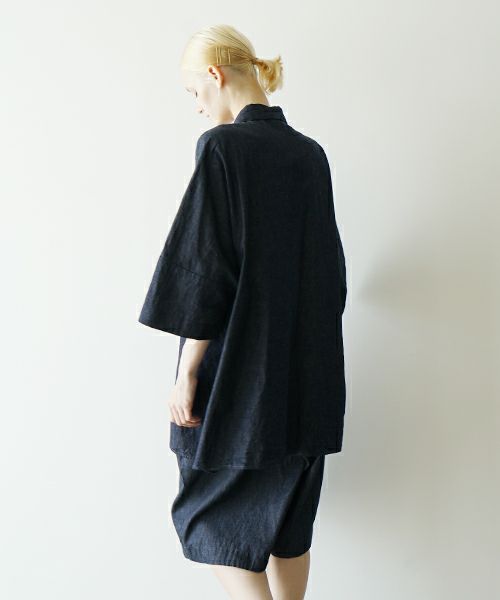 VU ヴウdenim dolman shirt [DEEP BLUE］デニムドルマンシャツ vu-sht-006