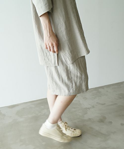 VU ヴウdolman shirt [STONE GRAY］リネンドルマンシャツ vu-sht-006