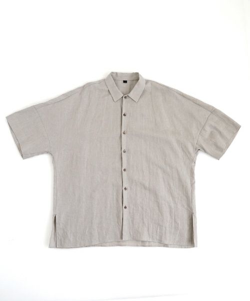 VU ヴウdolman shirt [STONE GRAY］リネンドルマンシャツ vu-sht-006