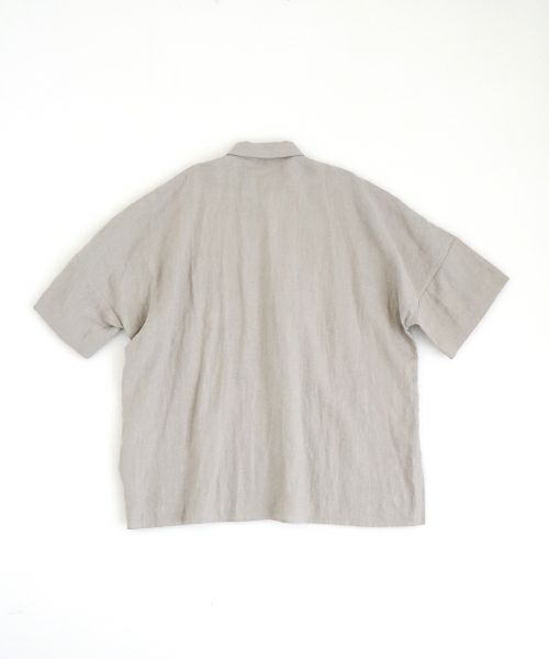 VU ヴウdolman shirt [STONE GRAY］リネンドルマンシャツ vu-sht-006