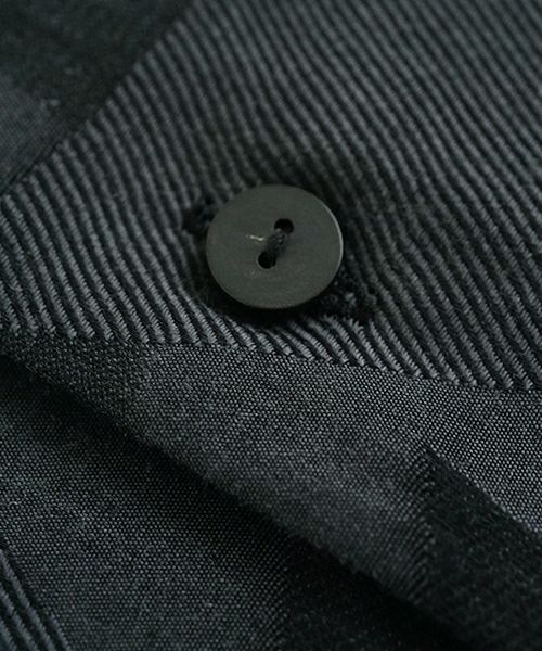 VUヴウgeometric open collar shirt [BLACK×STEEL］幾何学開襟シャツ vu-sht-005