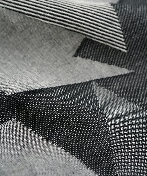 VUヴウgeometric easy short pants [WHITE×BLACK] 幾何学ショートパンツ vu-pnt-010