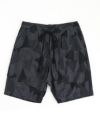 VUヴウgeometric easy short pants [BLACK×STEEL] 幾何学ショートパンツ vu-pnt-010