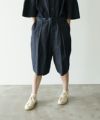 VUヴウdenim short pants [DEEP BLUE] デニムワイドショートパンツ vu-pts-01
