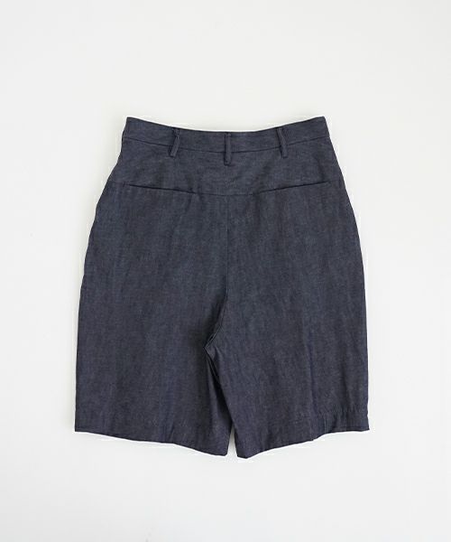 VUヴウdenim short pants [DEEP BLUE] デニムワイドショートパンツ vu-pts-01