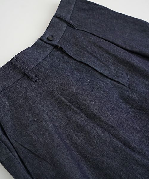 VUヴウdenim short pants [DEEP BLUE] デニムワイドショートパンツ vu-pts-01