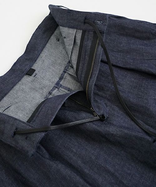 VUヴウdenim short pants [DEEP BLUE] デニムワイドショートパンツ vu-pts-01