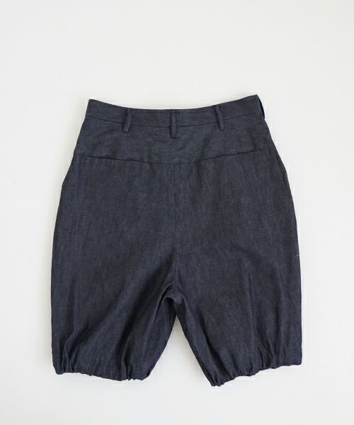 VUヴウdenim short pants [DEEP BLUE] デニムワイドショートパンツ vu-pts-01