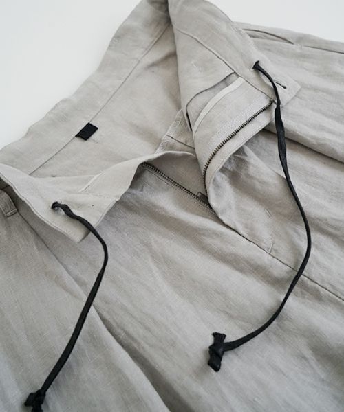 VUヴウwide short pants [STONE GRAY] リネンワイドショートパンツ vu-pts-01