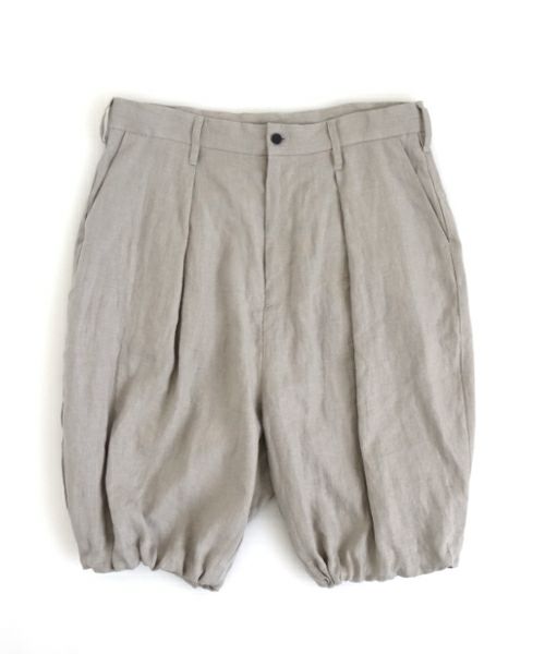VUヴウwide short pants [STONE GRAY] リネンワイドショートパンツ vu-pts-01