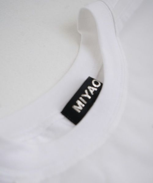  MIYAOミヤオRIBBON T-SHIRT [MCTS-02/WHITE×WHITE]シフォンリボン ティーシャツ