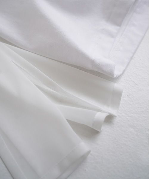  MIYAOミヤオRIBBON T-SHIRT [MCTS-02/WHITE×WHITE]シフォンリボン ティーシャツ