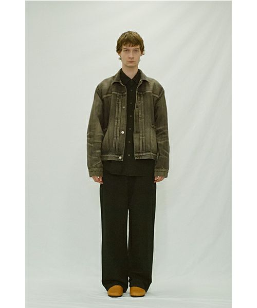 YOKO SAKAMOTOヨーコサカモトPLEATS BLOUSE[VINTAGE BLACK/YS-25SS-10]デニムブルゾン