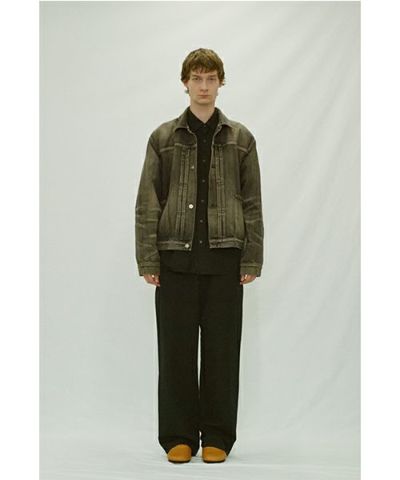 YOKO SAKAMOTOヨーコサカモトPLEATS BLOUSE[VINTAGE BLACK/YS-25SS-10]デニムブルゾン