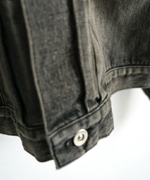 YOKO SAKAMOTOヨーコサカモトPLEATS BLOUSE[VINTAGE BLACK/YS-25SS-10]デニムブルゾン