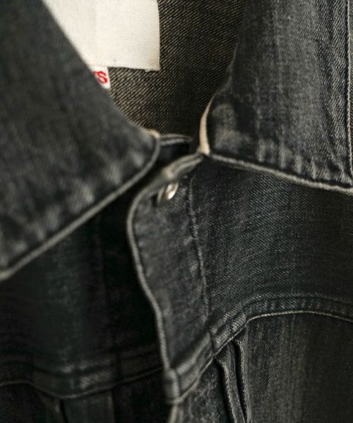 YOKO SAKAMOTOヨーコサカモトPLEATS BLOUSE[VINTAGE BLACK/YS-25SS-10]デニムブルゾン