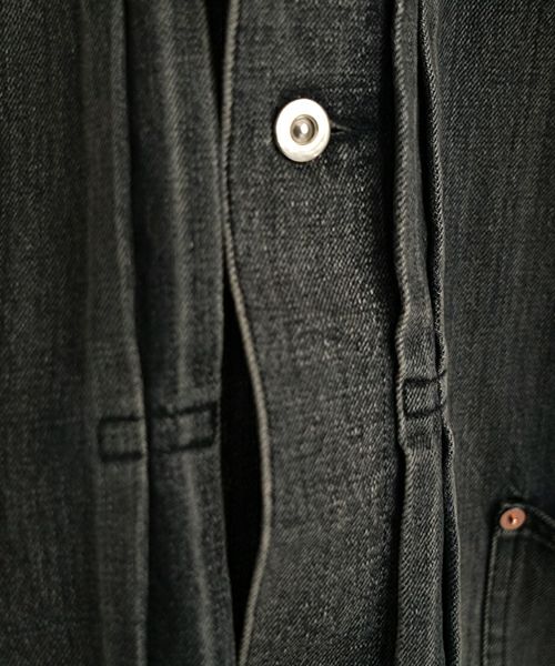 YOKO SAKAMOTOヨーコサカモトPLEATS BLOUSE[VINTAGE BLACK/YS-25SS-10]デニムブルゾン