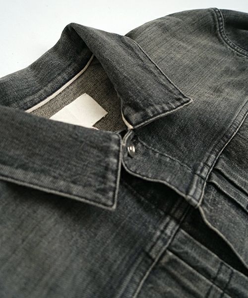 YOKO SAKAMOTOヨーコサカモトPLEATS BLOUSE[VINTAGE BLACK/YS-25SS-10]デニムブルゾン