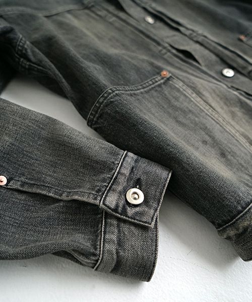 YOKO SAKAMOTOヨーコサカモトPLEATS BLOUSE[VINTAGE BLACK/YS-25SS-10]デニムブルゾン