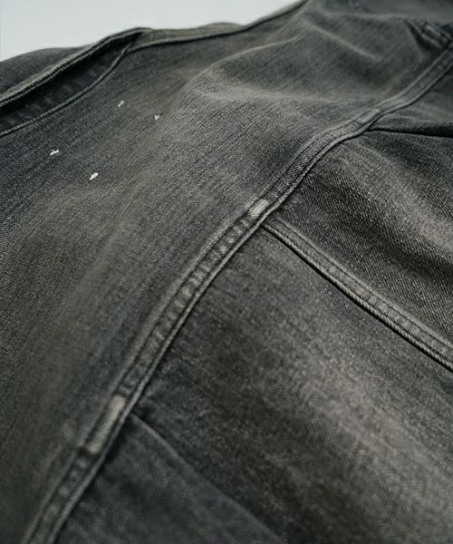 YOKO SAKAMOTOヨーコサカモトPLEATS BLOUSE[VINTAGE BLACK/YS-25SS-10]デニムブルゾン