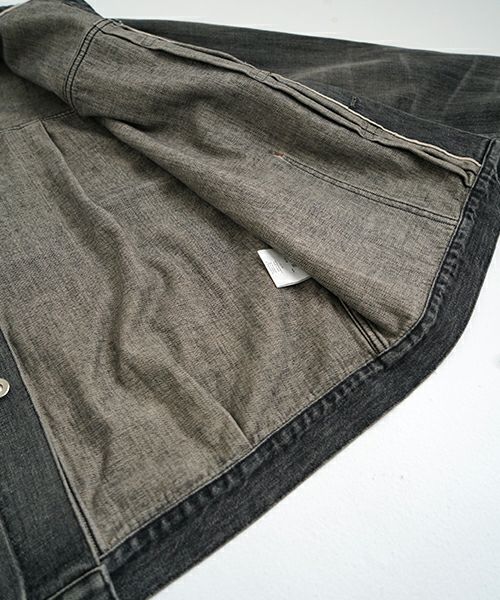 YOKO SAKAMOTOヨーコサカモトPLEATS BLOUSE[VINTAGE BLACK/YS-25SS-10]デニムブルゾン