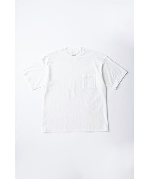 YOKO SAKAMOTOヨーコサカモト BIG TUBE POCKET T-SHIRT[WHITE/YS-25SS-102