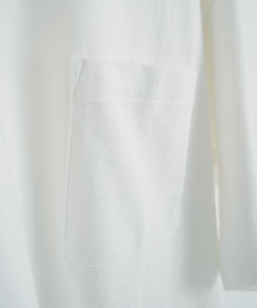 YOKO SAKAMOTOヨーコサカモト BIG TUBE POCKET T-SHIRT[WHITE/YS-25SS-102