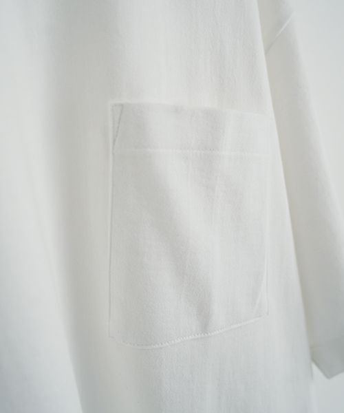 YOKO SAKAMOTOヨーコサカモト BIG TUBE POCKET T-SHIRT[WHITE/YS-25SS-102