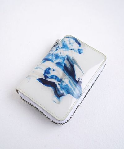 macromauro×Palm maisonマクロマウロ×パームメゾン Palm maison original paint wallet R blue