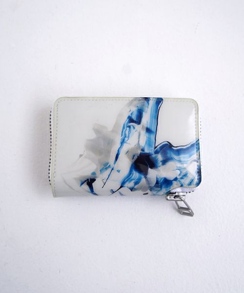 macromauro×Palm maisonマクロマウロ×パームメゾン Palm maison original paint wallet R blue