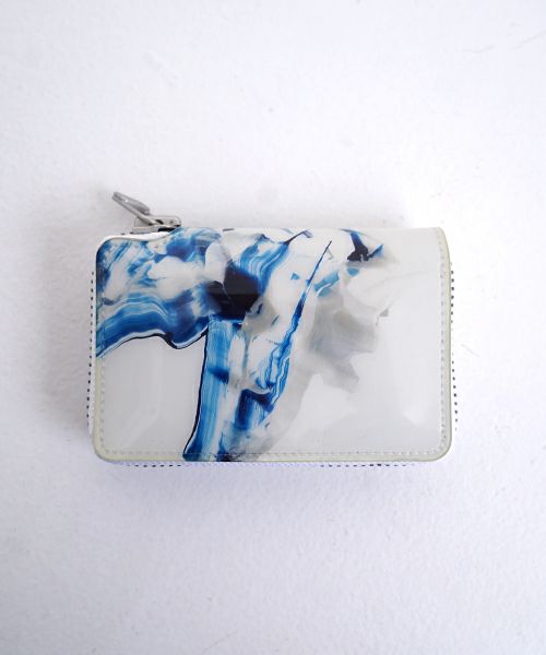 macromauro×Palm maisonマクロマウロ×パームメゾン Palm maison original paint wallet R blue