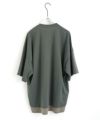VUヴウtwo slit t-shirt [DEEP KHAKI×OLIVE] vu-cut-004重ねスリットtシャツ