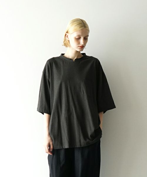 VUヴウstand color t-shirt [GRAPHITE］バルーンTシャツ vu-cut-005