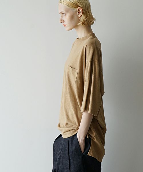 VUヴウstand color t-shirt [MUSTARD］バルーンTシャツ vu-cut-005