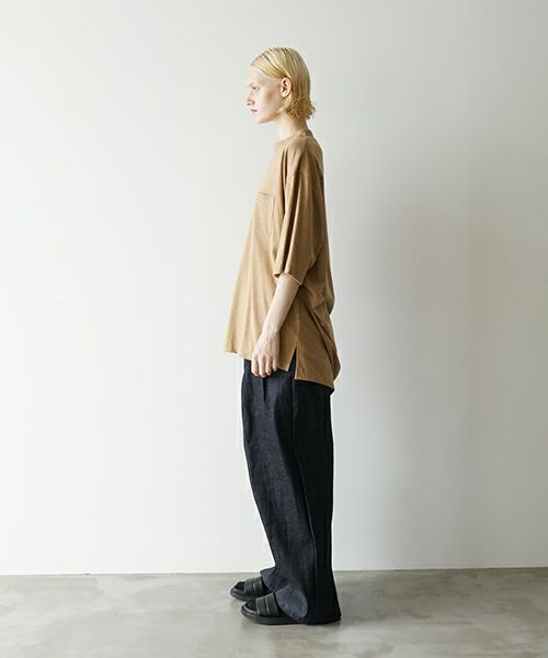 VUヴウstand color t-shirt [MUSTARD］バルーンTシャツ vu-cut-005