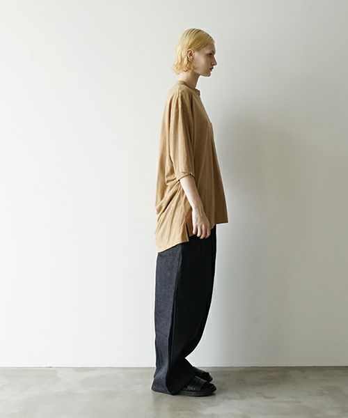 VUヴウstand color t-shirt [MUSTARD］バルーンTシャツ vu-cut-005